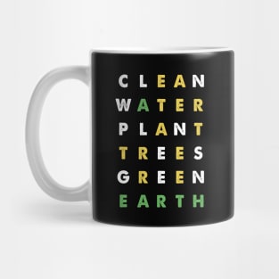 Earth Day Word Game Puzzle Earthday Mug